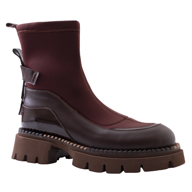 LORETTI Ботинки на толстой подошве из кожи Marrone