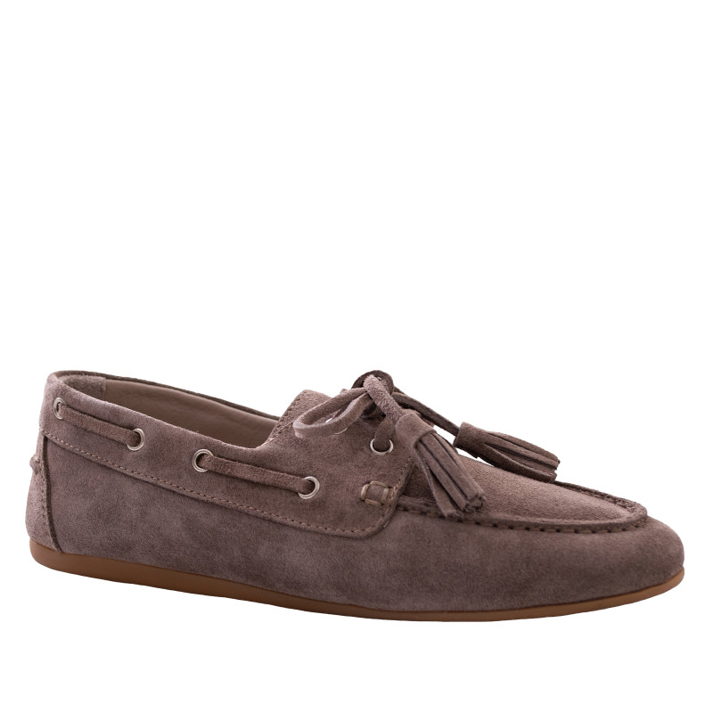 LORETTI Мокасины из бежевой замши Taupe